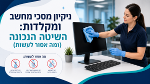ניקיון מסכי מחשב ומקלדות