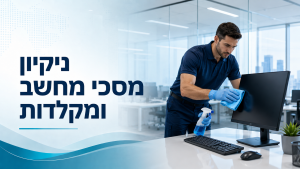 ניקיון מסכי מחשב ומקלדות