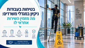 בטיחות בעבודות ניקיון במגדלי משרדים: מה מזמין השירות אחראי לו